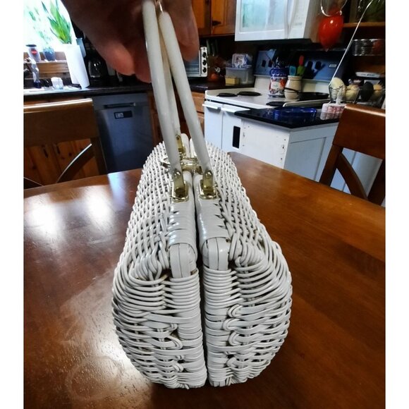 Vintage Simon by Ernest Blum Woven Purse Hong Kong with Pair Vintage White Glove - Picture 5 of 16